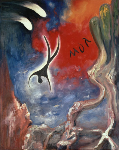 morinische Konstruktion, 1998, l auf Leinwand, 95 x 75 cm