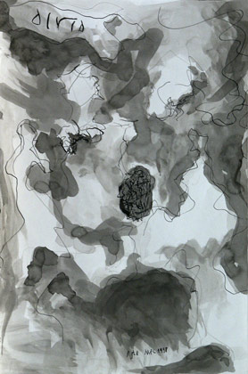 Divid, 1998, Tusche auf Papier, 42 x 28 cm