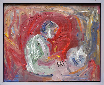 Halle, 2000, l auf Hartfaser, 25 x 31 cm