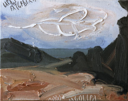 Landschaft, 2000, l auf Leinwand, 28 x 36 cm