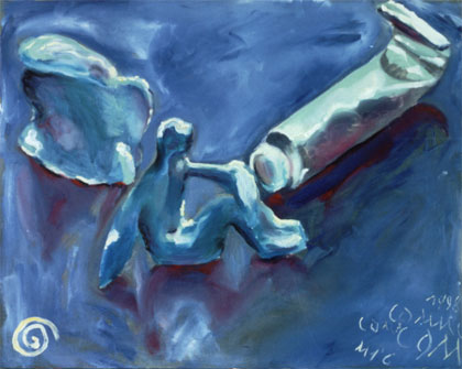 Kommunikationsstudie, 1998, l auf Leinwand, 40 x 50 cm