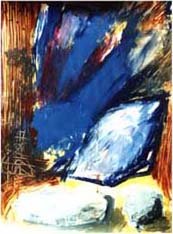 LinksRechts, 1998, Acryl auf Papier, 2 x 70 x 55 cm