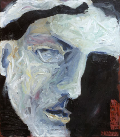 Kopf 16, 1999, l auf Leinwand, 69 x 60 cm