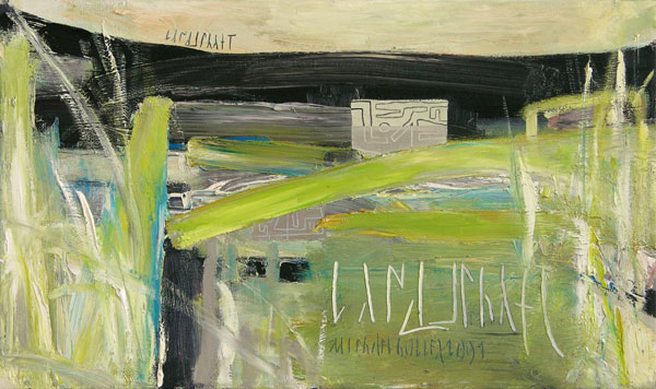 Landschaft, 2001, l auf Leinwand, 50 x 84 cm