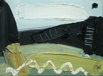 Landschaft, 2001, l auf Leinwand, 18 x 25 cm