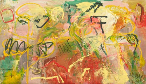 Stadtbild, 2001, Acryl auf Papier, 53 x 92 cm