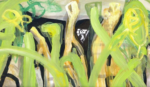 Stadtbild, 2001, Acryl auf Papier, 53 x 92 cm