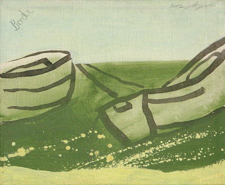 Boote, 2002, l auf Leinwand, 30 x 35 cm