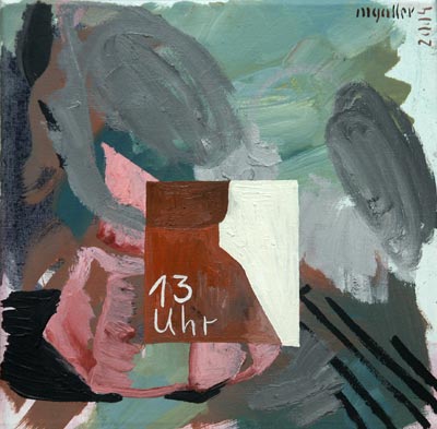 13 Uhr Bilder, 2004, Öl auf Leinwand, 30 x 30 cm
