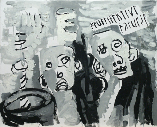effektive neue Freunde, 2004, Öl auf Leinwand, 65 x 80 cm