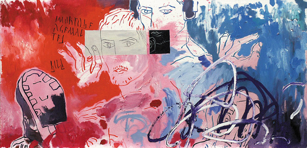 Im Oktober gemaltes Bild, Öl auf Leinwand, 2004, 49 x 100 cm