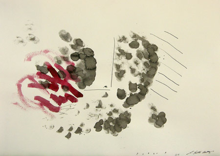 Tusche, Aquarell, 30 x 42 cm, Gemeinschaftsarbeit mit Peter Piek